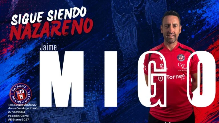 Jaime Migo cumplirá su séptima temporada en el TS Nazareno Dos Hermanas FS